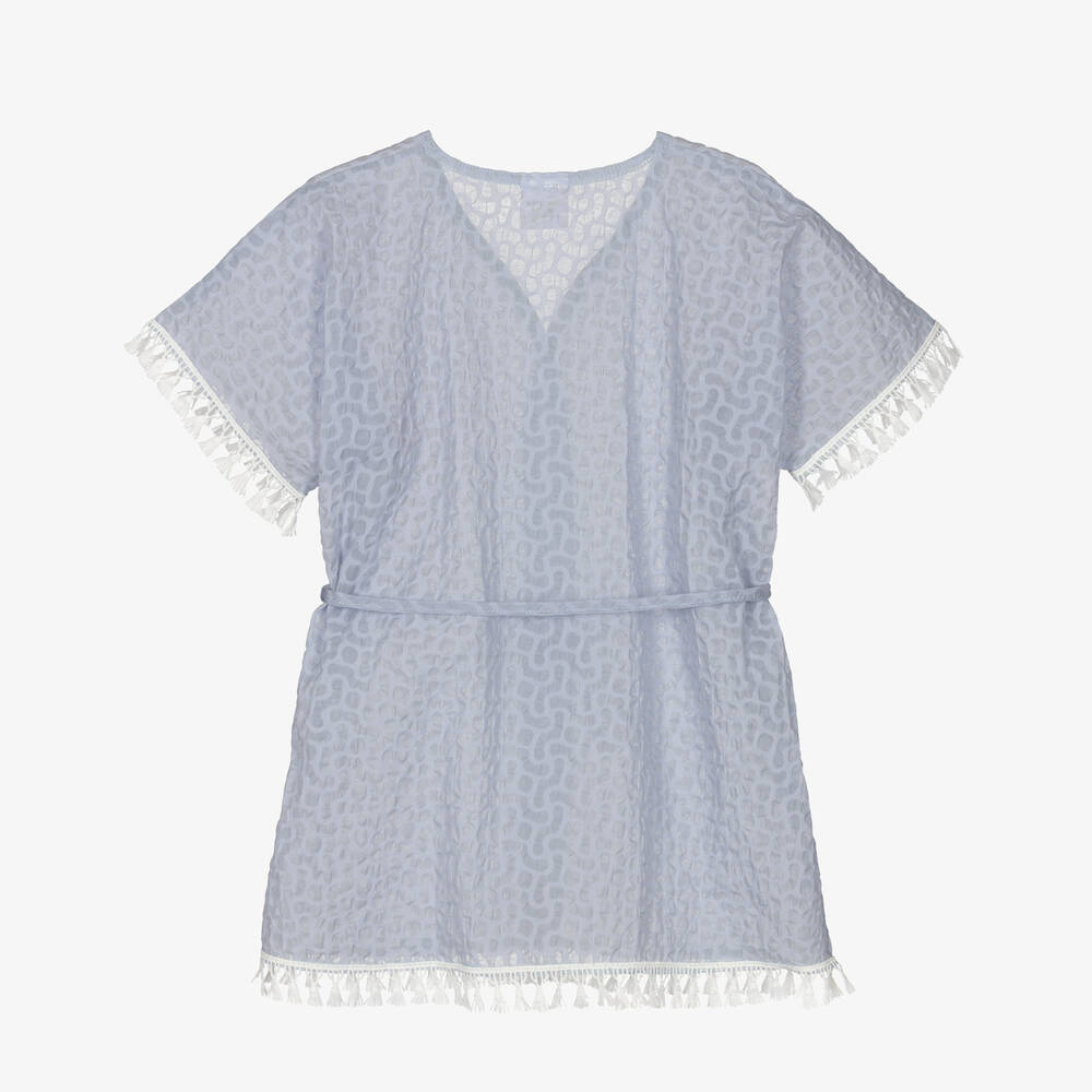 Jamiks-Girls Blue Cotton Beach Kimono | Childrensalon Outlet