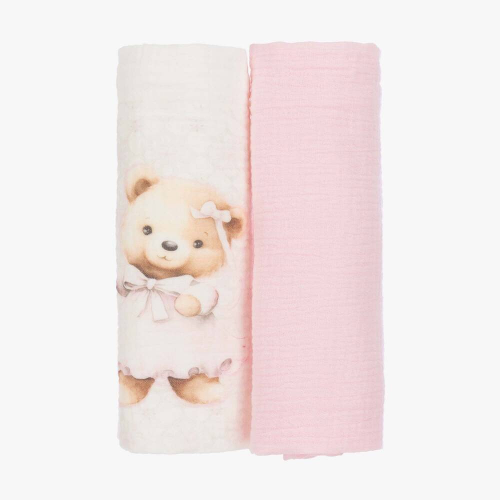Jamiks-Girls' Blush Bear Muslin Set | Childrensalon Outlet