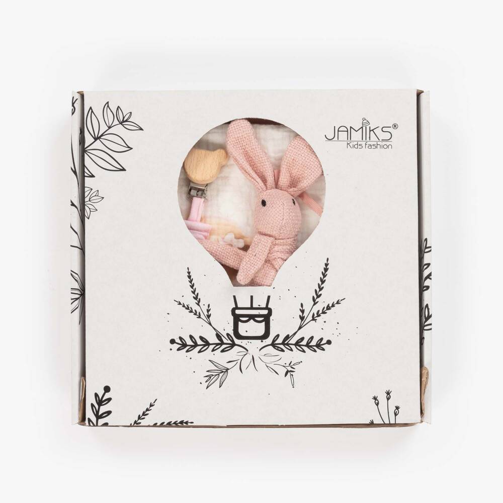 Jamiks-Girls' Blush Bear Muslin Set | Childrensalon Outlet