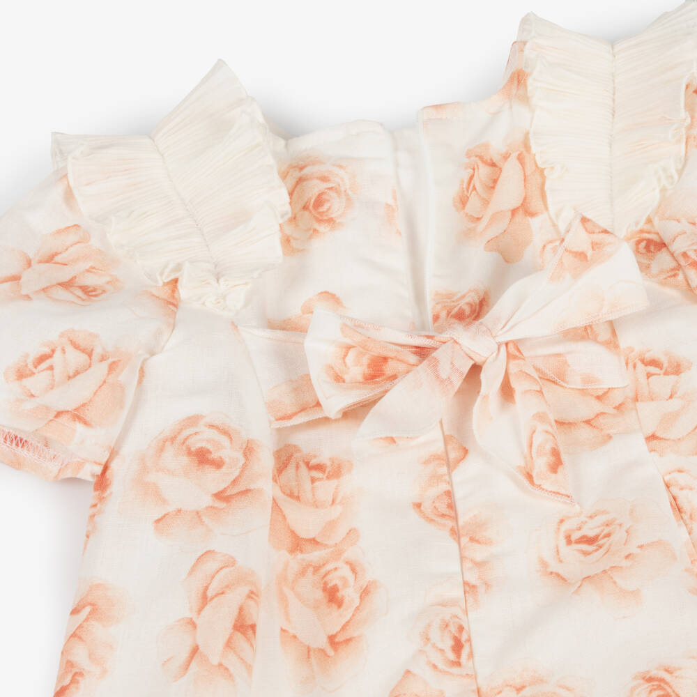 Jamiks-Girls Classic Ivory Floral Attire | Childrensalon Outlet
