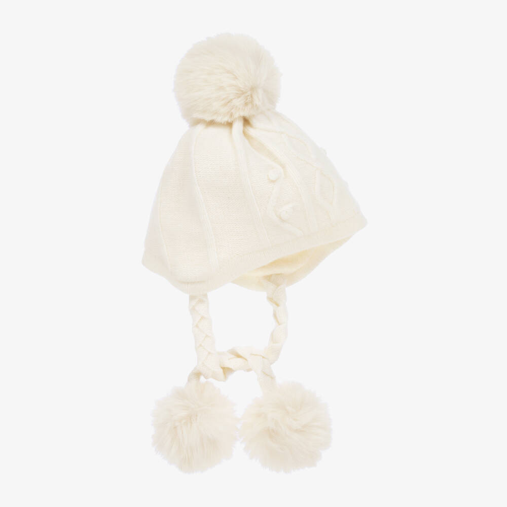 Jamiks-Girls Cozy Ivory Knit Cap | Childrensalon Outlet