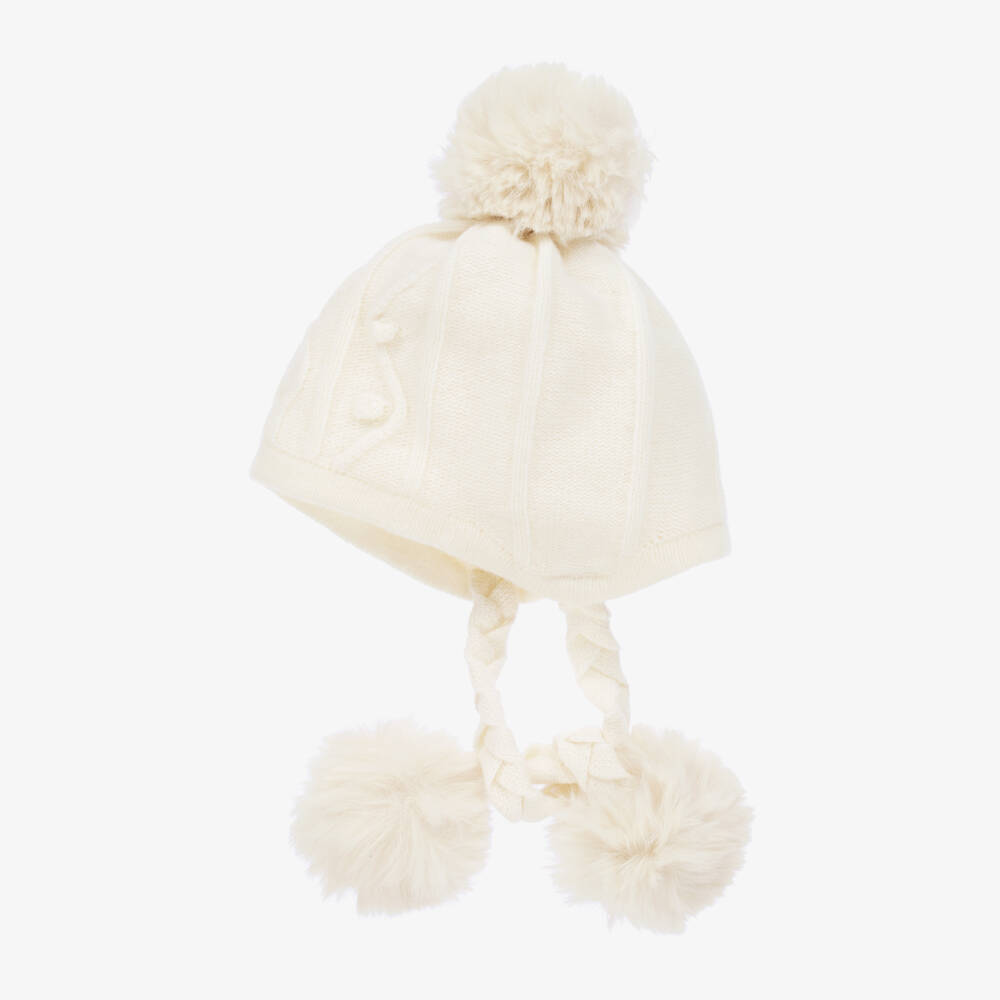 Jamiks-Girls Cozy Ivory Knit Cap | Childrensalon Outlet