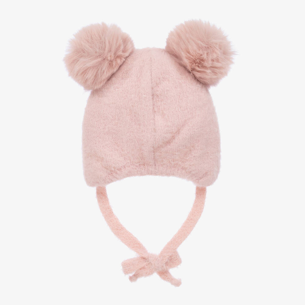 Jamiks-Girls Cozy Pink Pom-Pom Knit Cap | Childrensalon Outlet