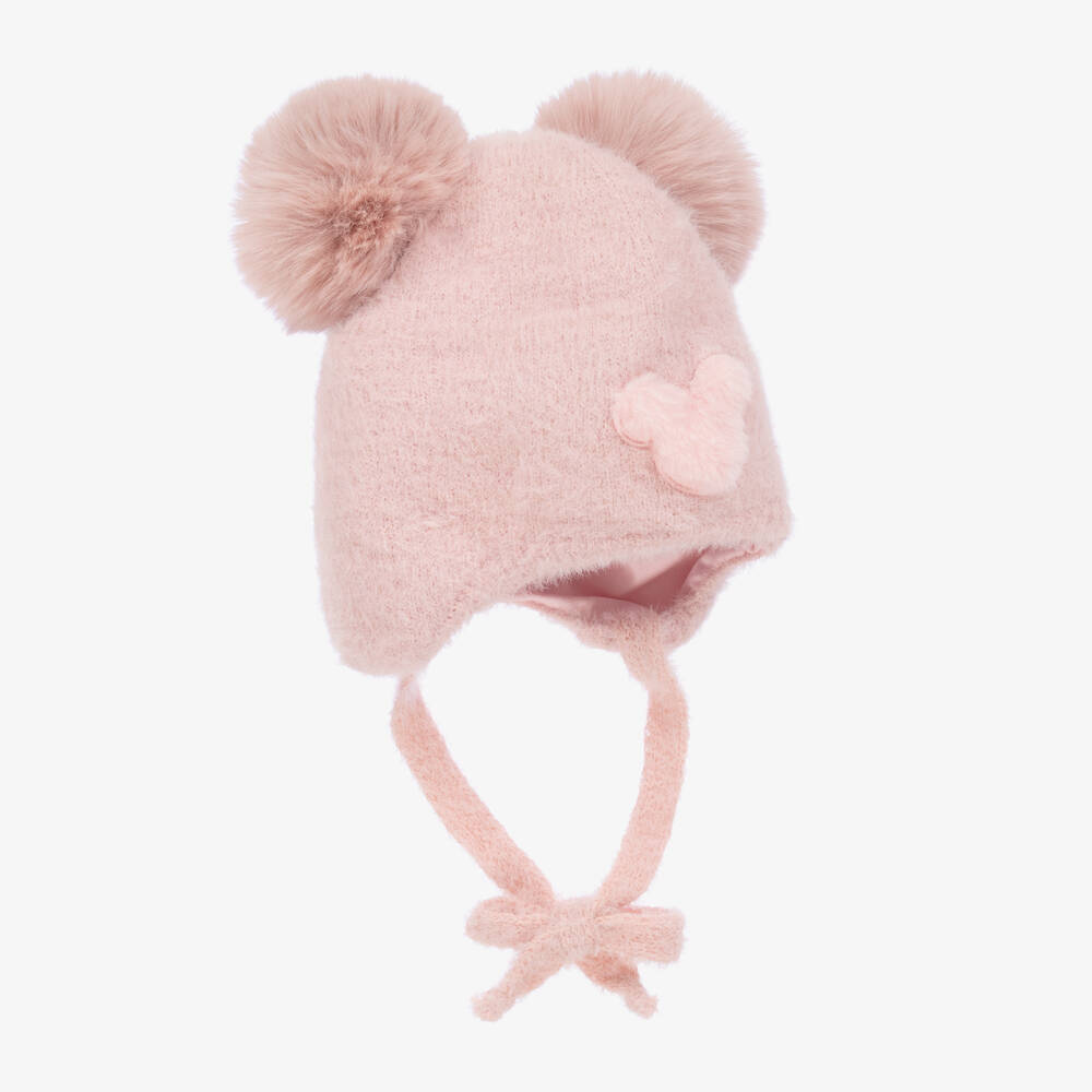 Jamiks-Girls Cozy Pink Pom-Pom Knit Cap | Childrensalon Outlet