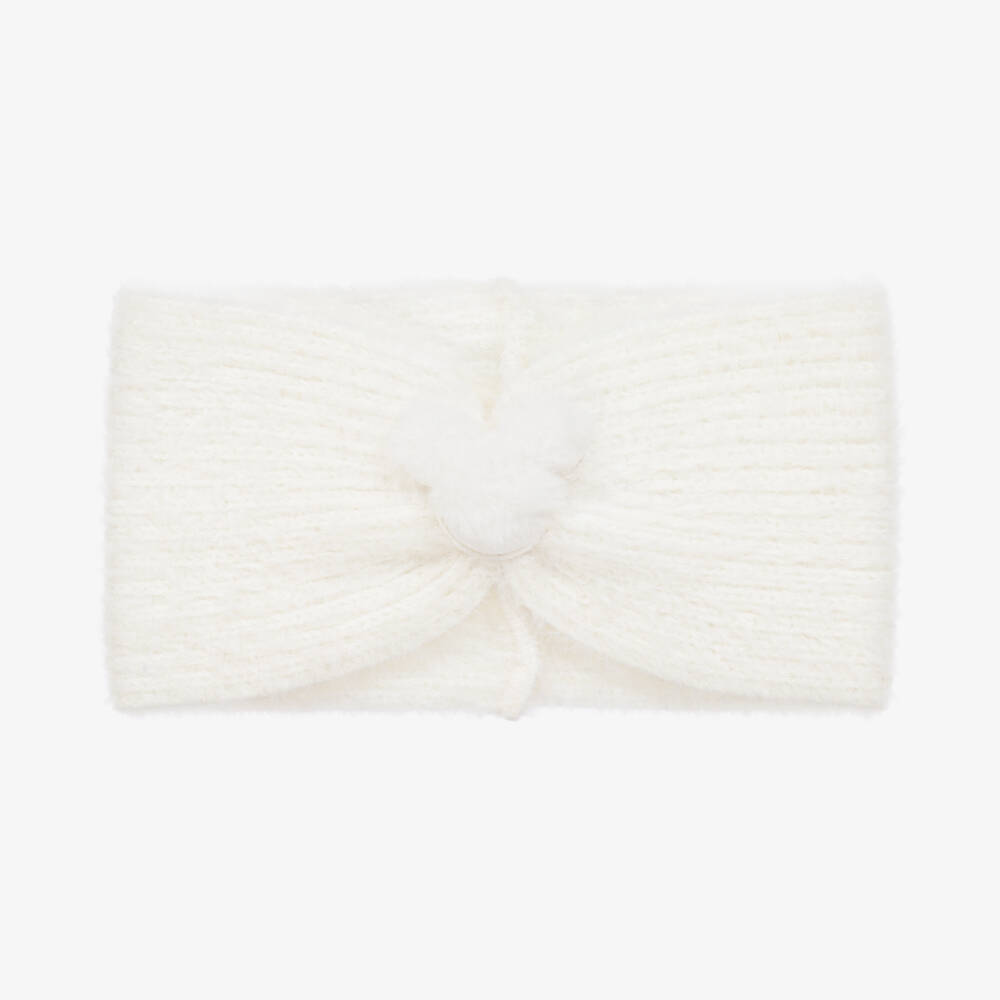 Jamiks-Girls Cream Fluffy Knit Headband | Childrensalon Outlet