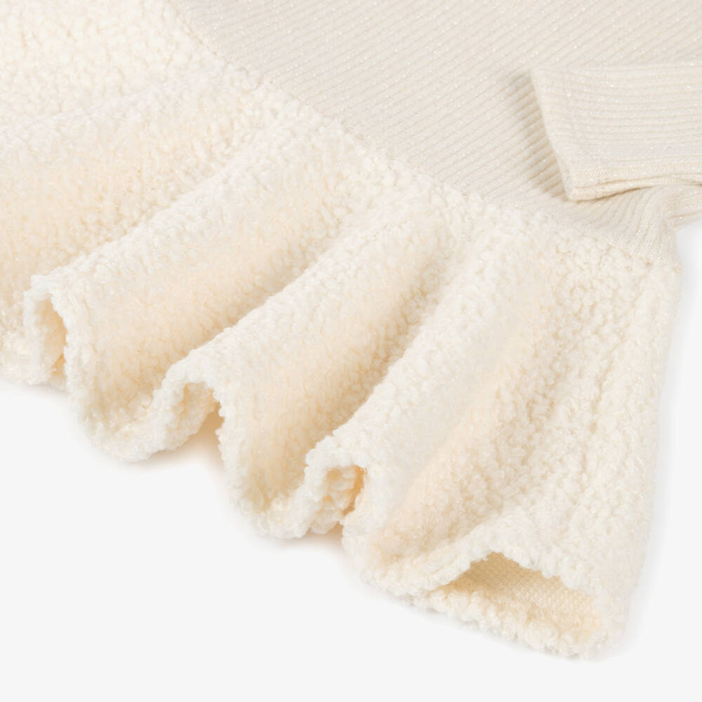 Jamiks-Girls Cream Knit & Bouclé Frock | Childrensalon Outlet