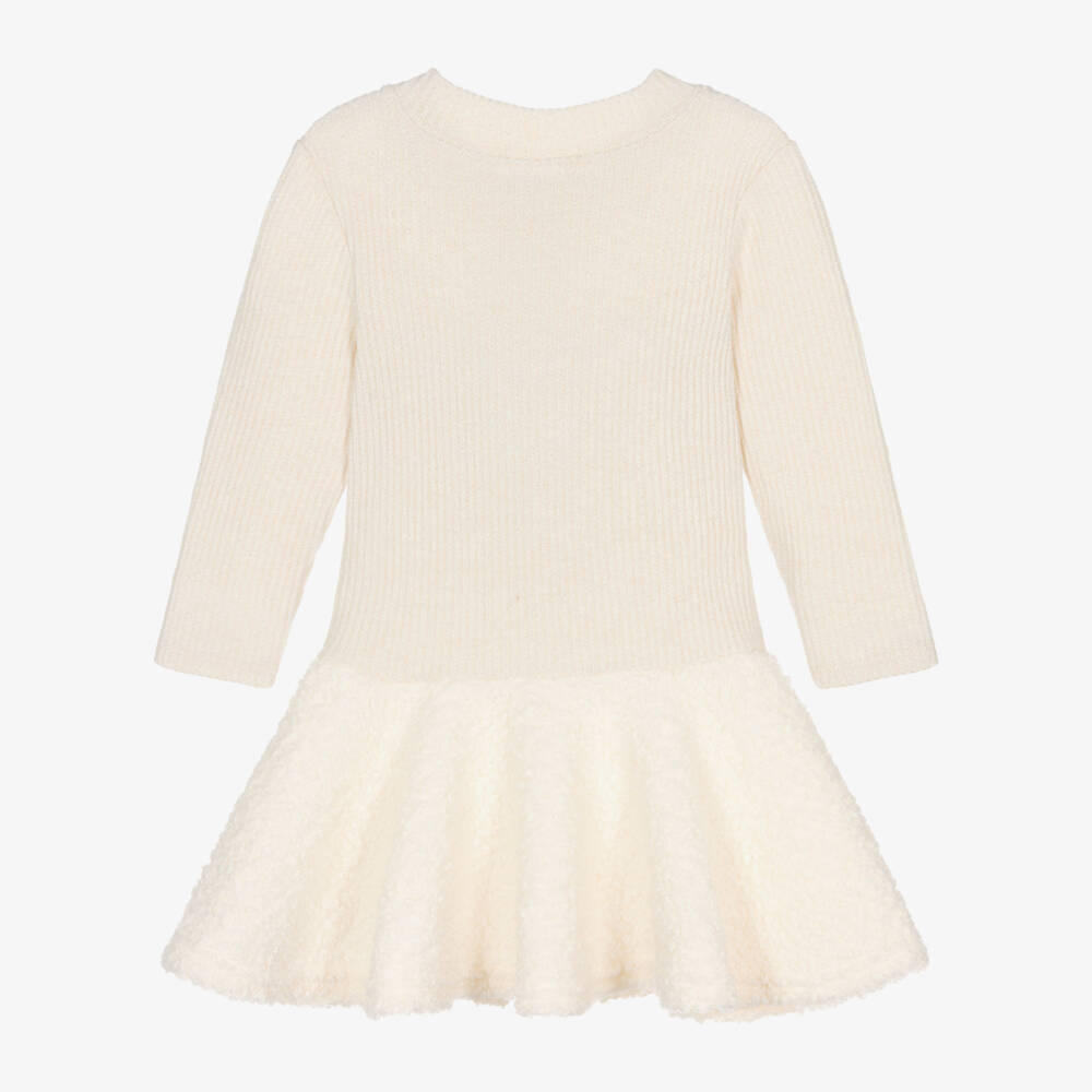 Jamiks-Girls Cream Knit & Bouclé Frock | Childrensalon Outlet