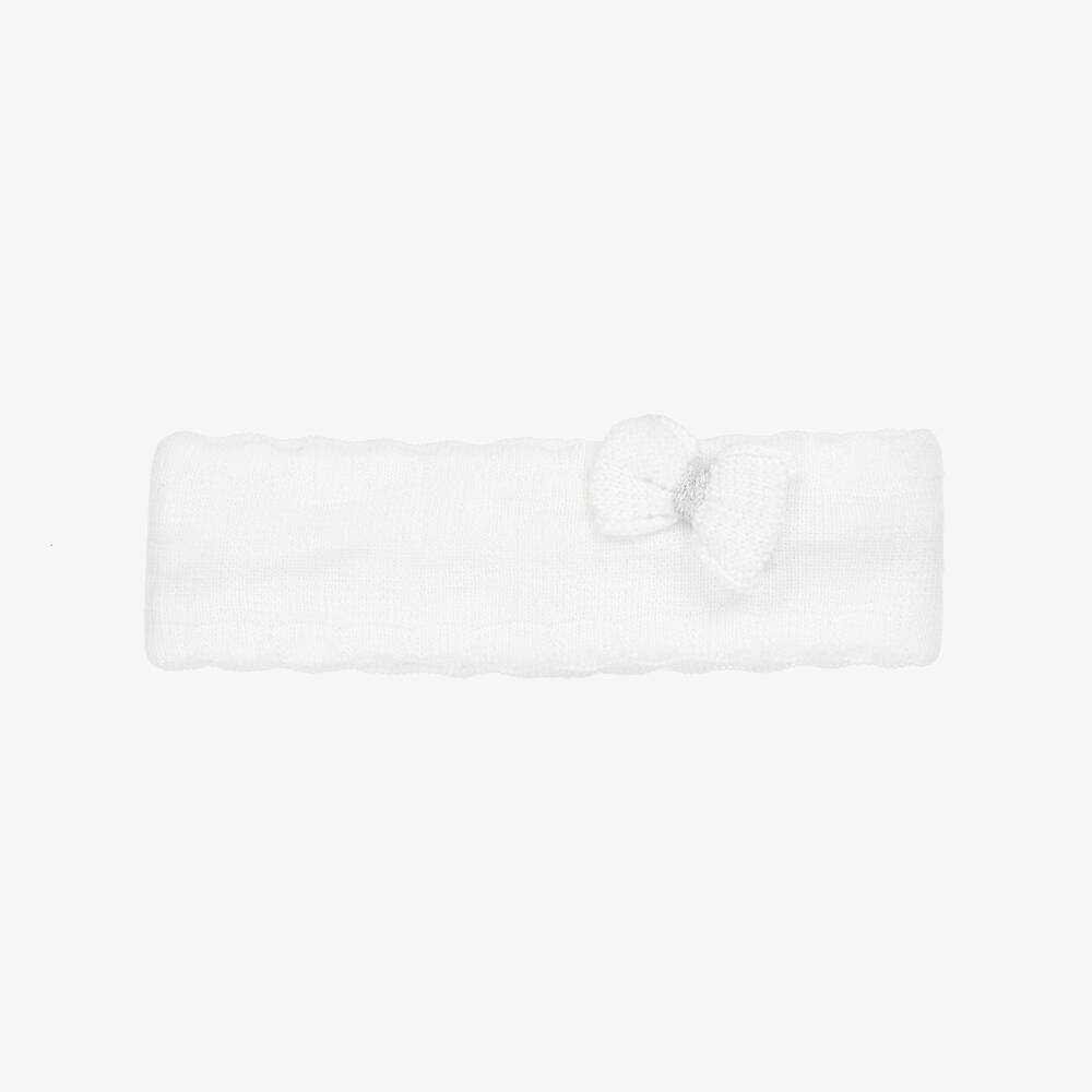 Jamiks-Girls Darling White Knit Hairband | Childrensalon Outlet