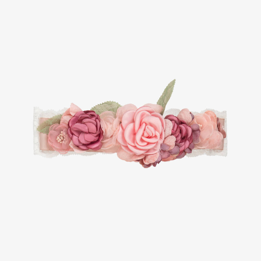 Jamiks-Girls Delicate Floral Pink Hairband | Childrensalon Outlet
