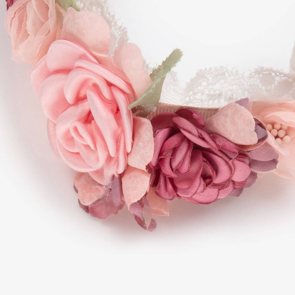 Jamiks-Girls Delicate Floral Pink Hairband | Childrensalon Outlet