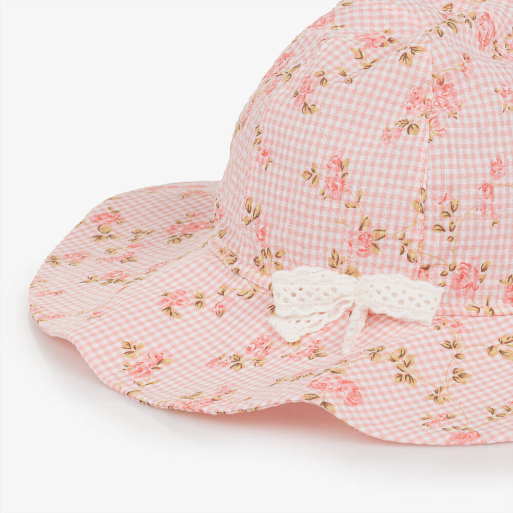 Jamiks-Girls Delicate Pink Sun Bonnet | Childrensalon Outlet