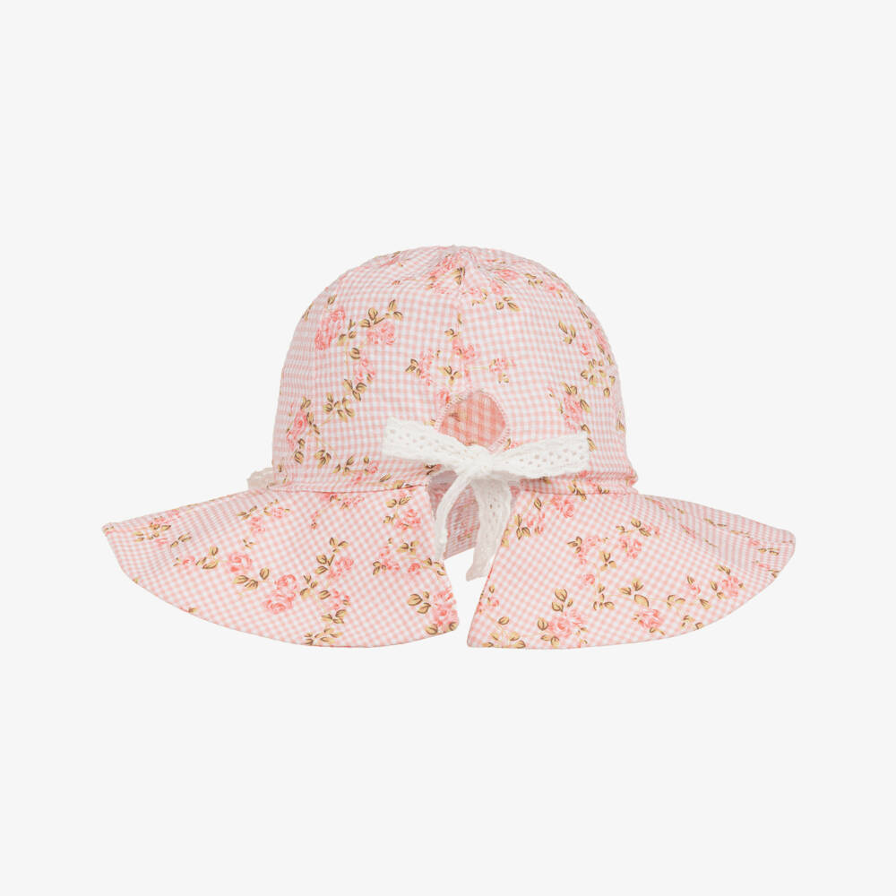 Jamiks-Girls Delicate Pink Sun Bonnet | Childrensalon Outlet