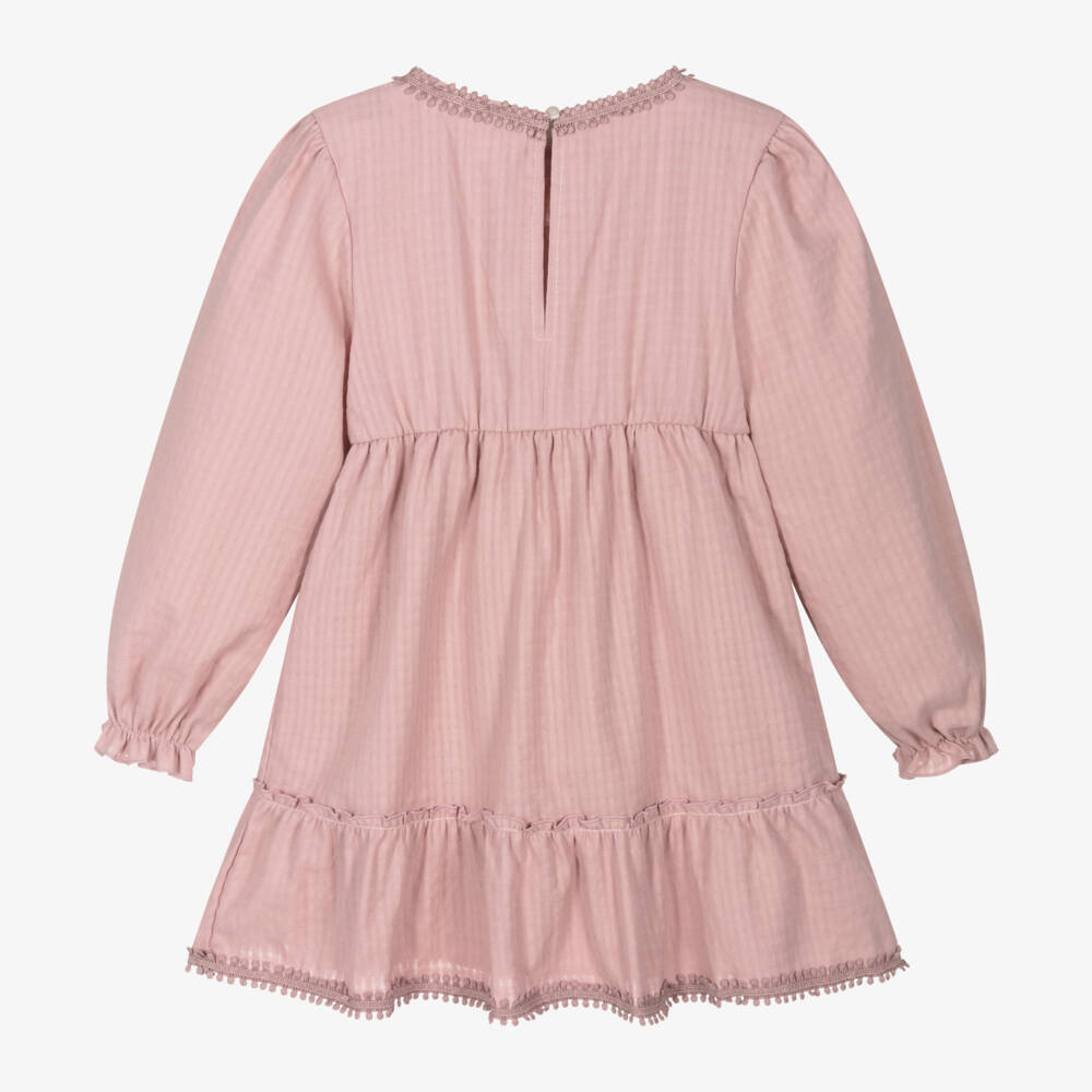 Jamiks-Girls Dusky Pink Cotton Dress | Childrensalon Outlet