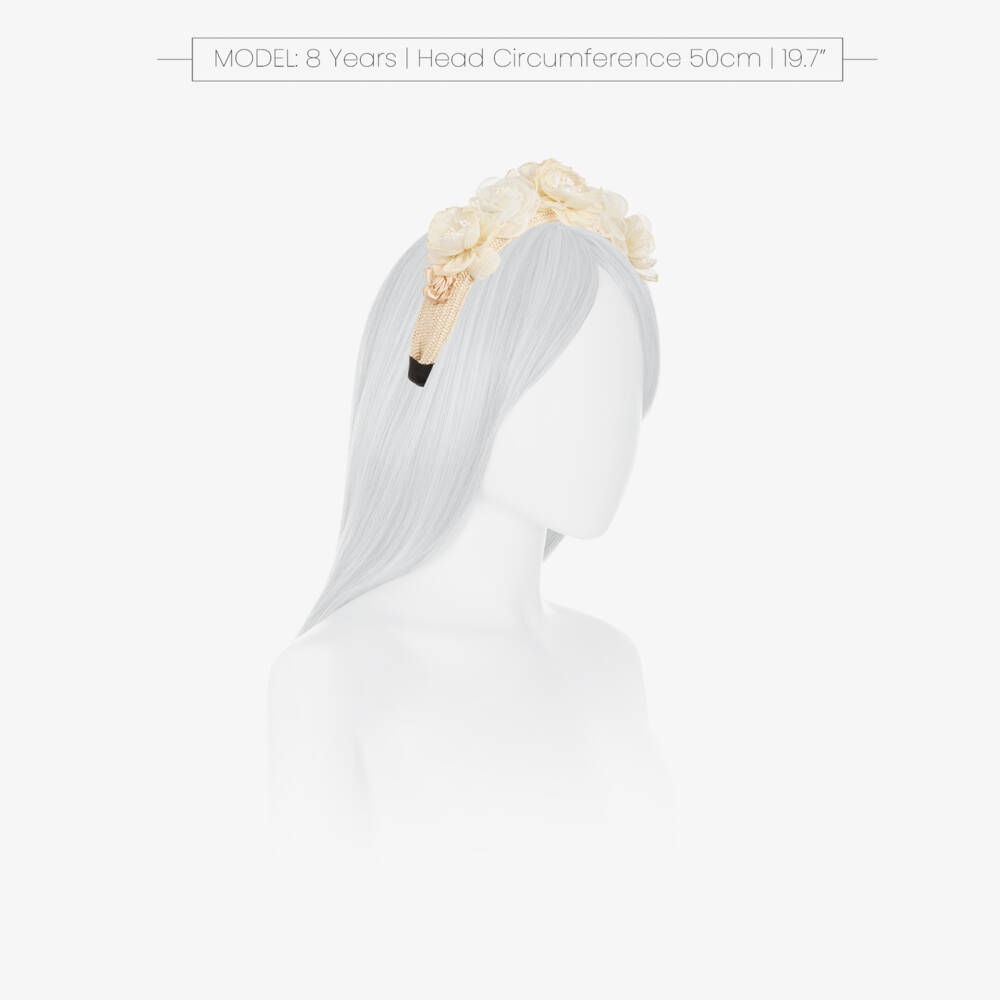 Jamiks-Girls Elegant Ivory Floral Headpiece | Childrensalon Outlet