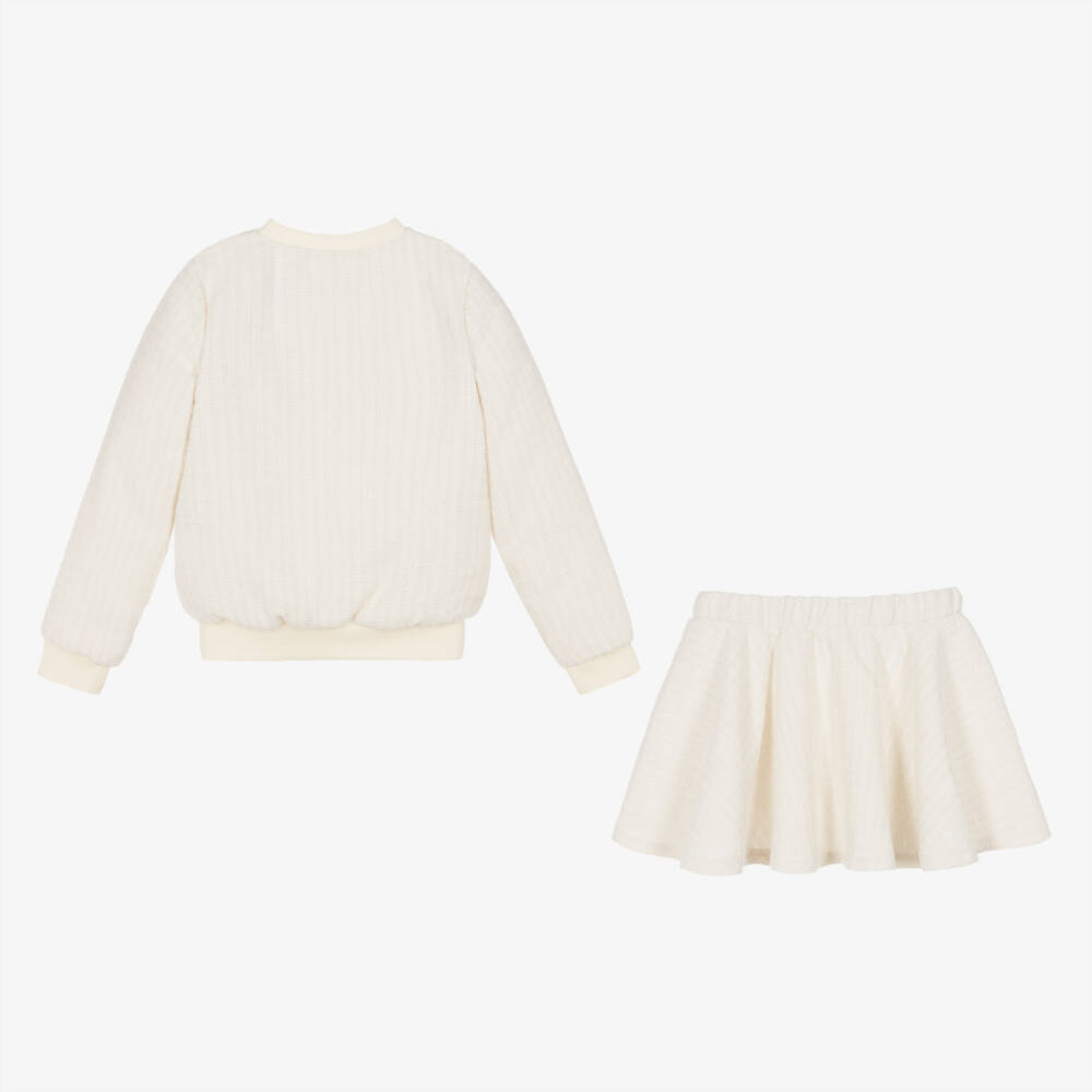 Jamiks-Girls Elegant Ivory Jacket Set | Childrensalon Outlet