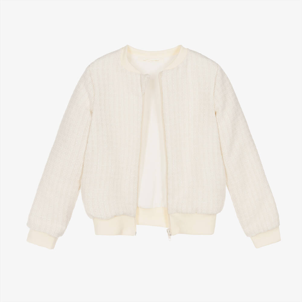 Jamiks-Girls Elegant Ivory Jacket Set | Childrensalon Outlet