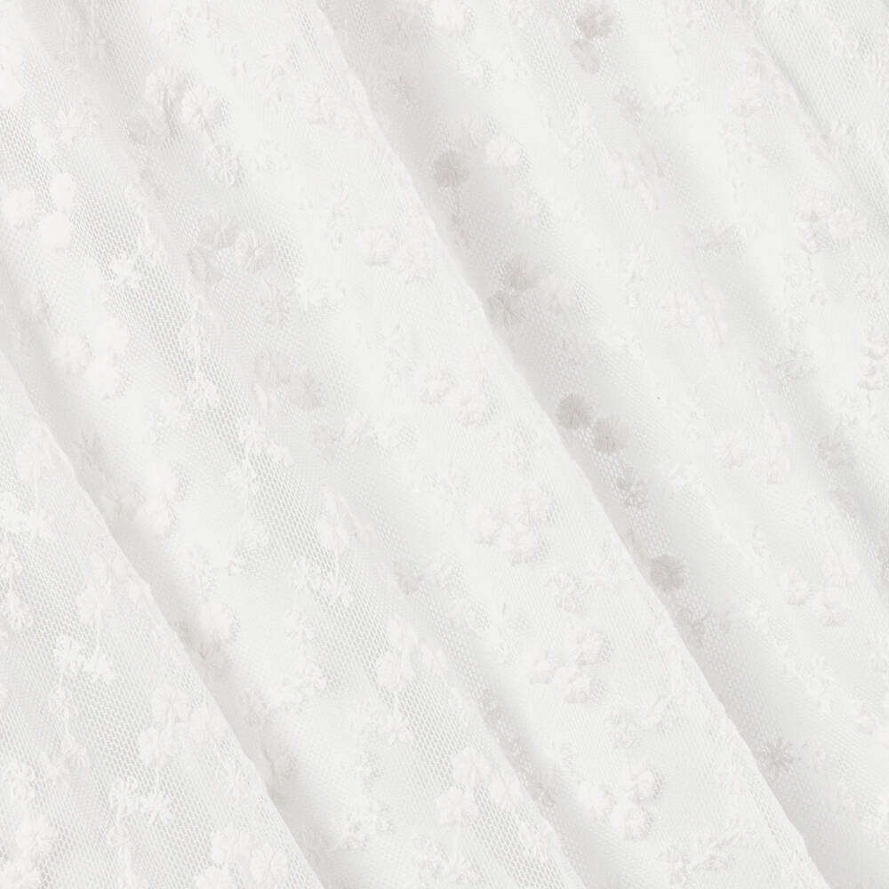 جاميكس-فستان قطن دانتيل أبيض أنيق للبنات | Childrensalon Outlet