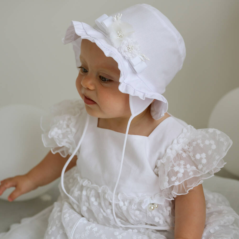 جاميكس-فستان قطن دانتيل أبيض أنيق للبنات | Childrensalon Outlet