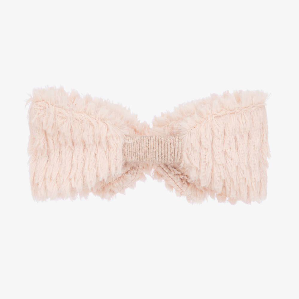 Jamiks-Girls Fluffy Pink Bow Hairband | Childrensalon Outlet