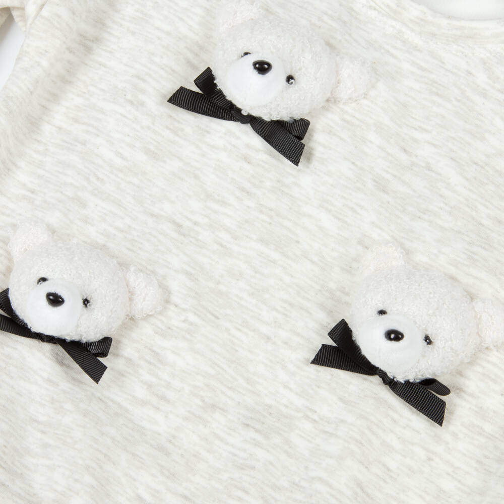 Jamiks-Серый спортивный костюм с мишкой для девочек | Childrensalon Outlet