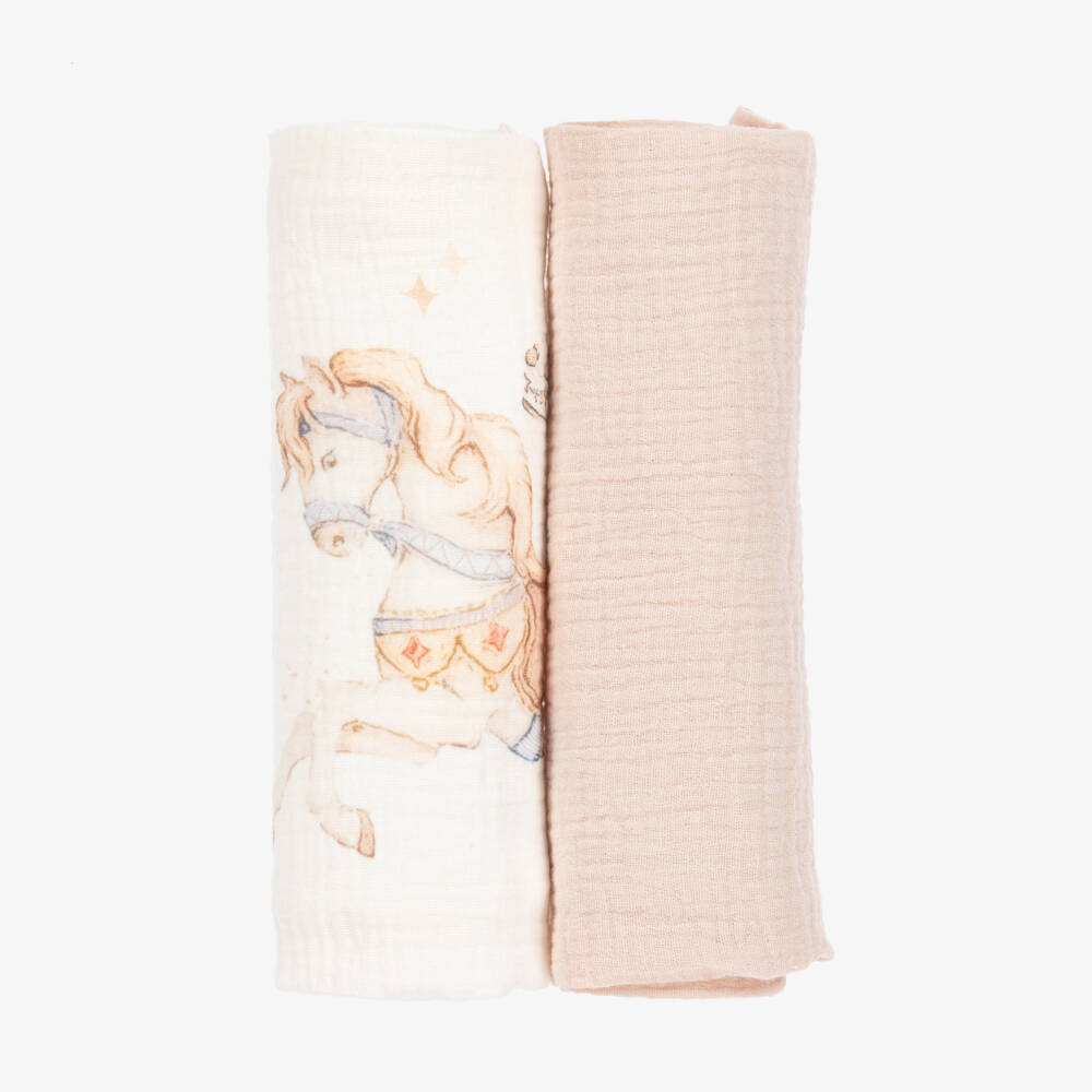 Jamiks-Girls Ivory & Beige Muslin Set | Childrensalon Outlet
