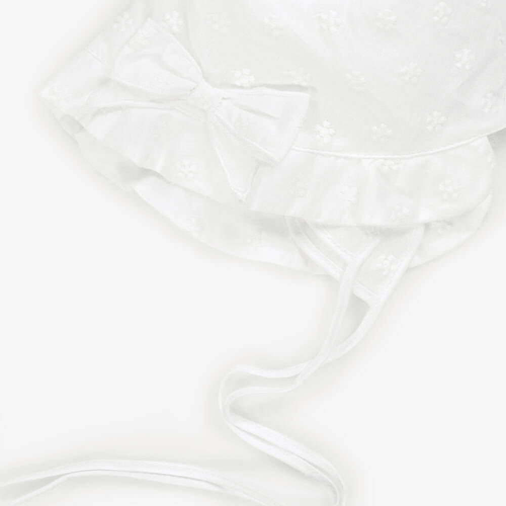 Jamiks-Girls Ivory Blossom Cotton Sunhat | Childrensalon Outlet