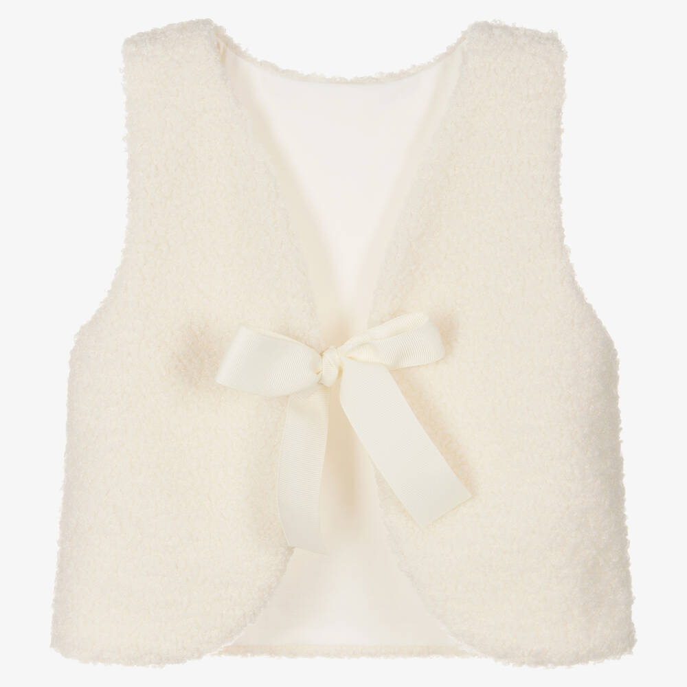 Jamiks-Кремовый жилет из флиса букле для девочек | Childrensalon Outlet
