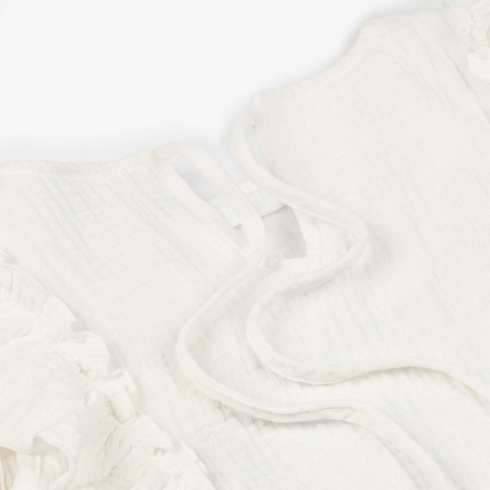 Jamiks-Girls Ivory Cotton Beach Skirt Set | Childrensalon Outlet