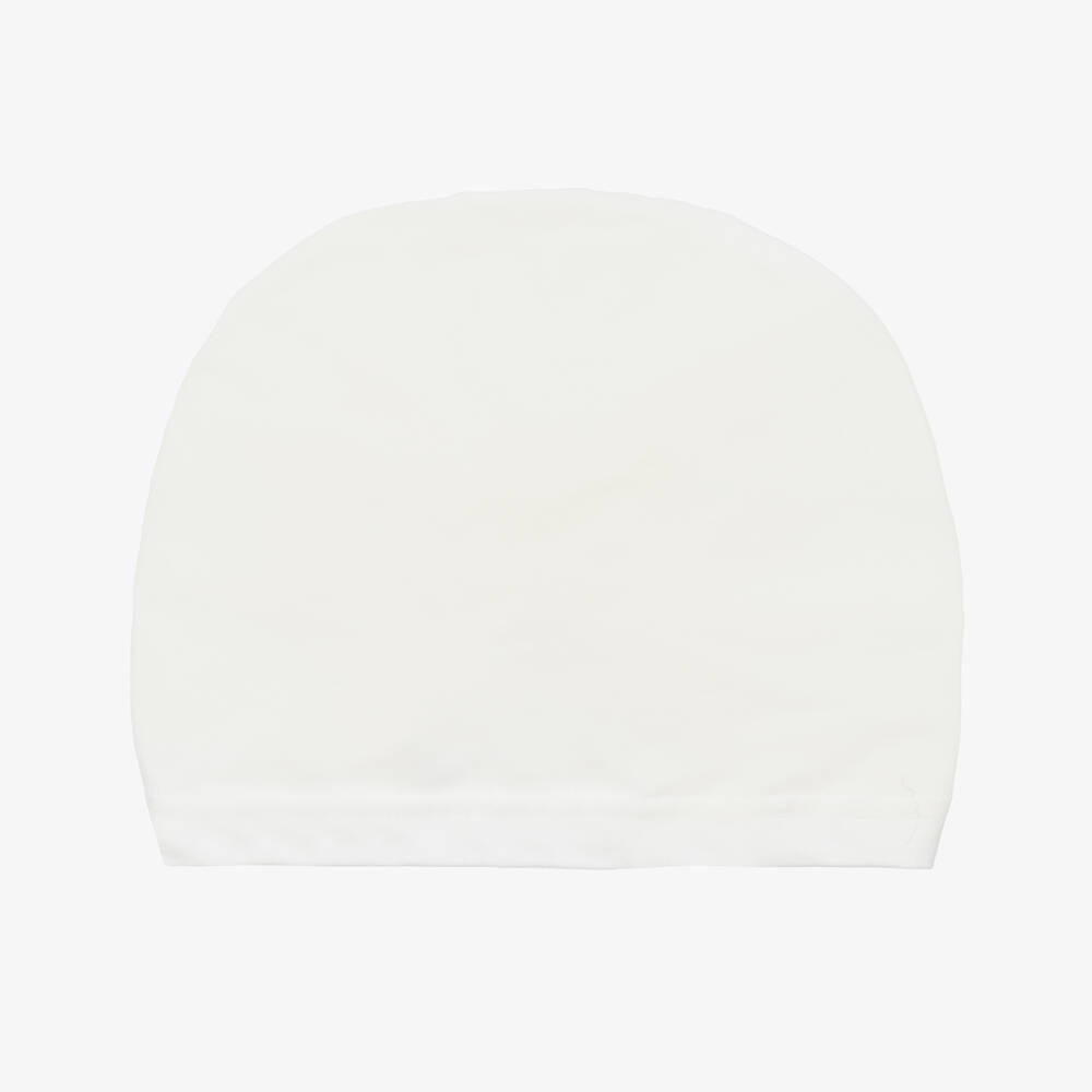 Jamiks-قبعة توربان قطن جيرسي لون عاجي للبنات | Childrensalon Outlet