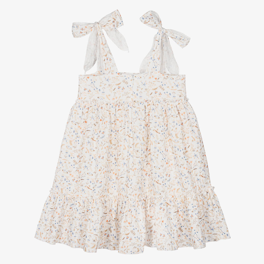 Jamiks-Girls Ivory Cotton Cheesecloth Sun Dress | Childrensalon Outlet