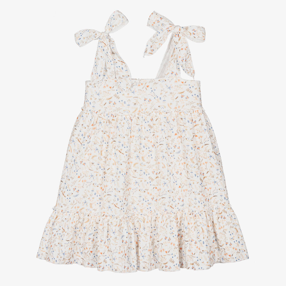 Jamiks-Girls Ivory Cotton Cheesecloth Sun Dress | Childrensalon Outlet