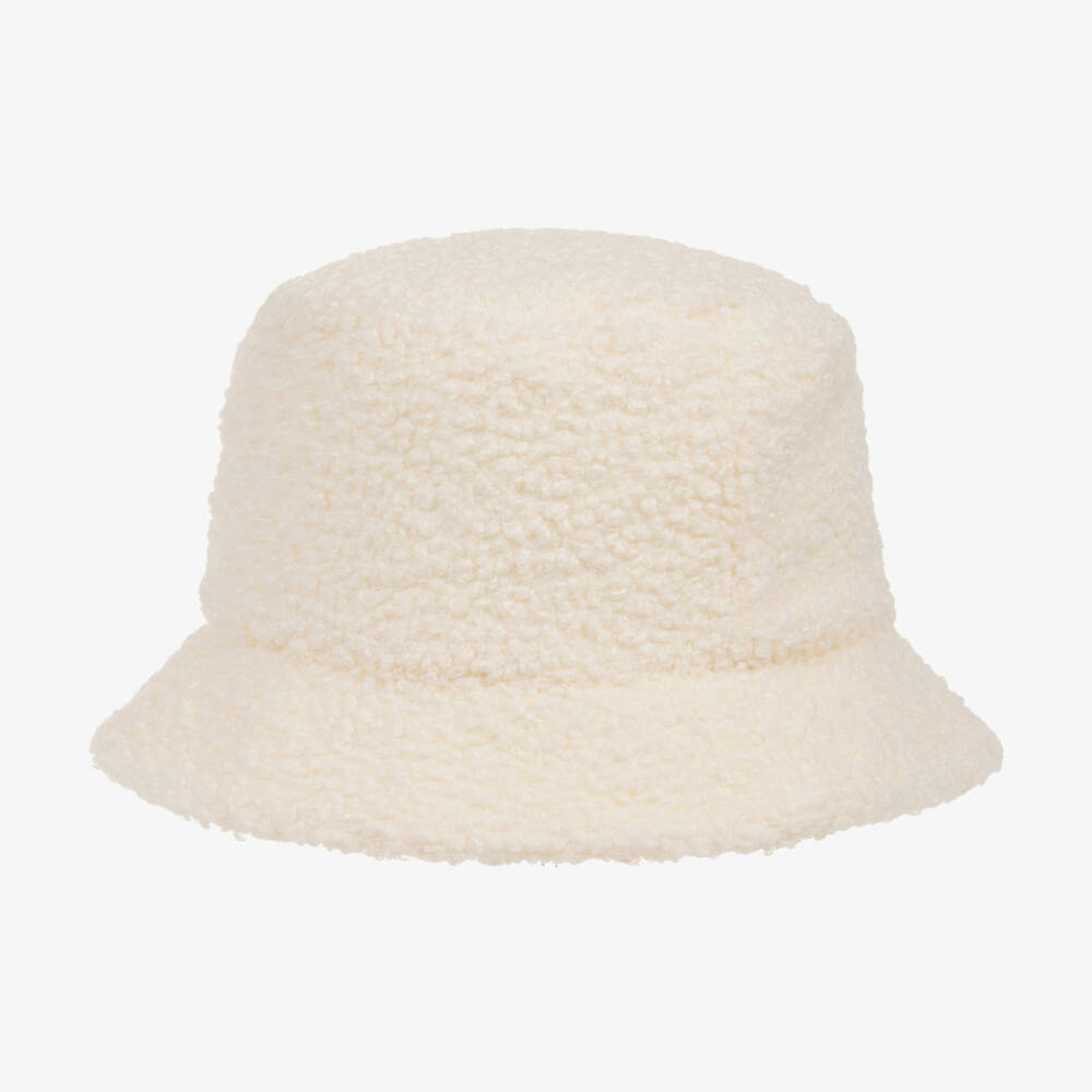 Jamiks-Girls Ivory Fleece-Lined Bucket Hat | Childrensalon Outlet