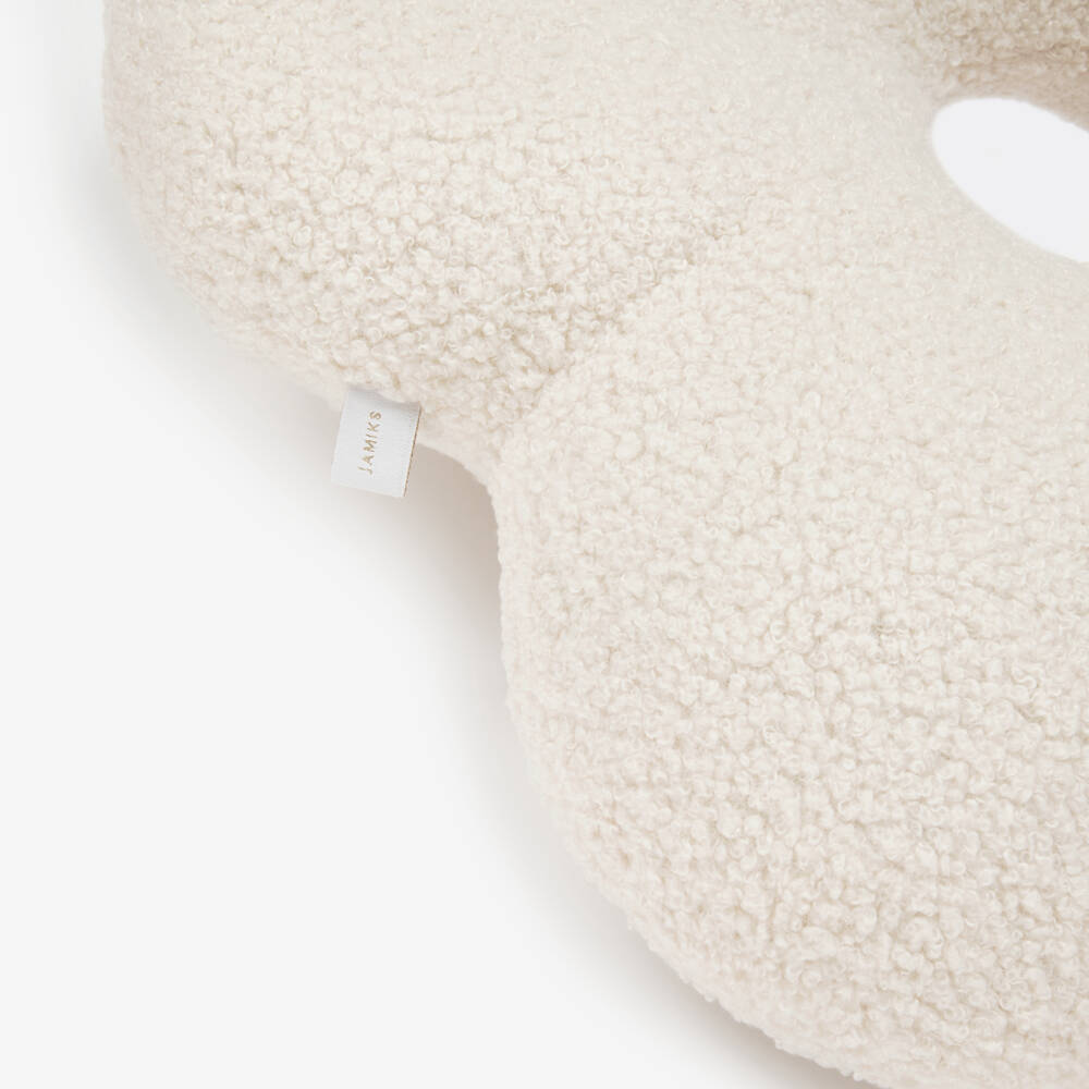 Jamiks-Girls Ivory Floral Bouclé Cushion | Childrensalon Outlet