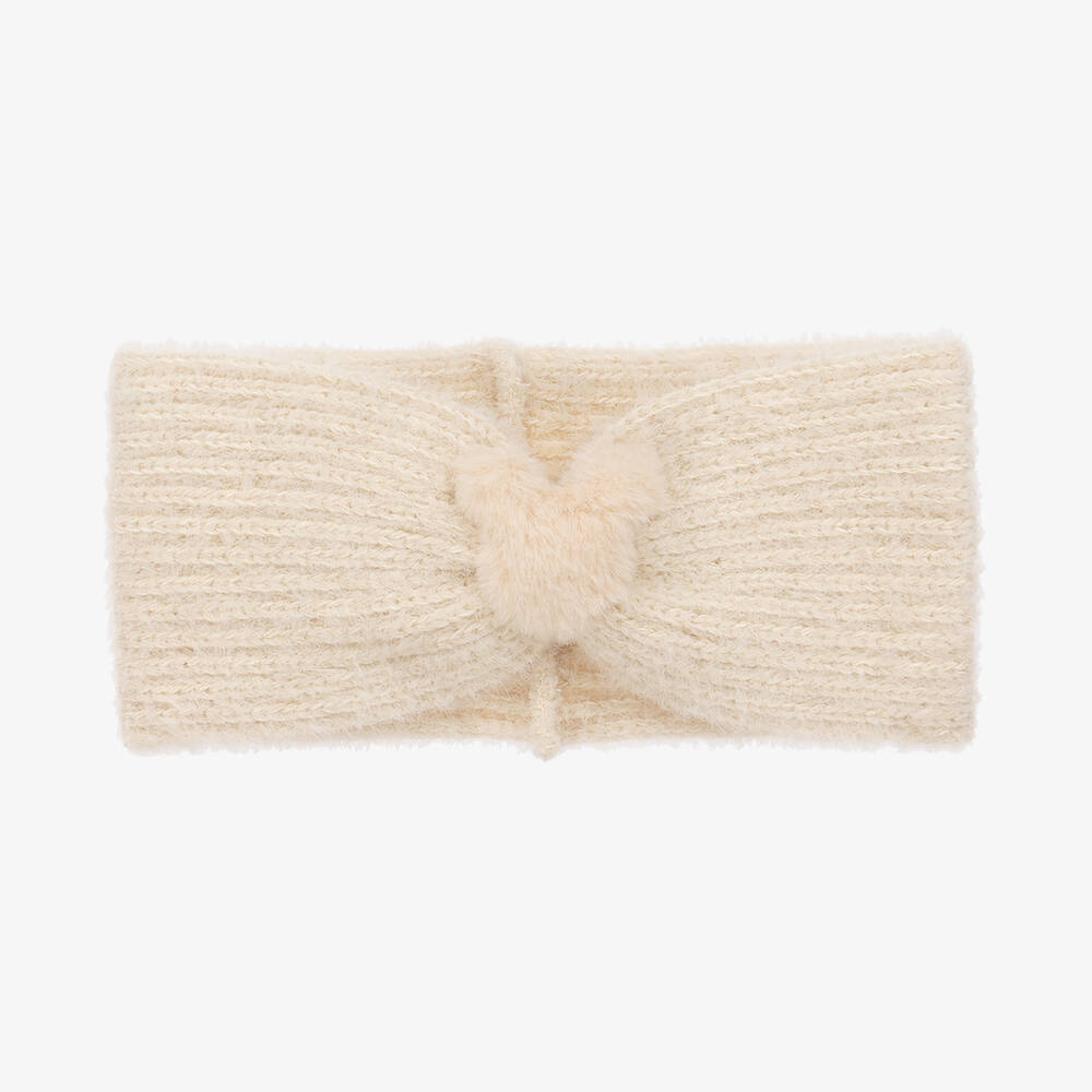 Jamiks-Girls Ivory Fluffy Bear Headband | Childrensalon Outlet