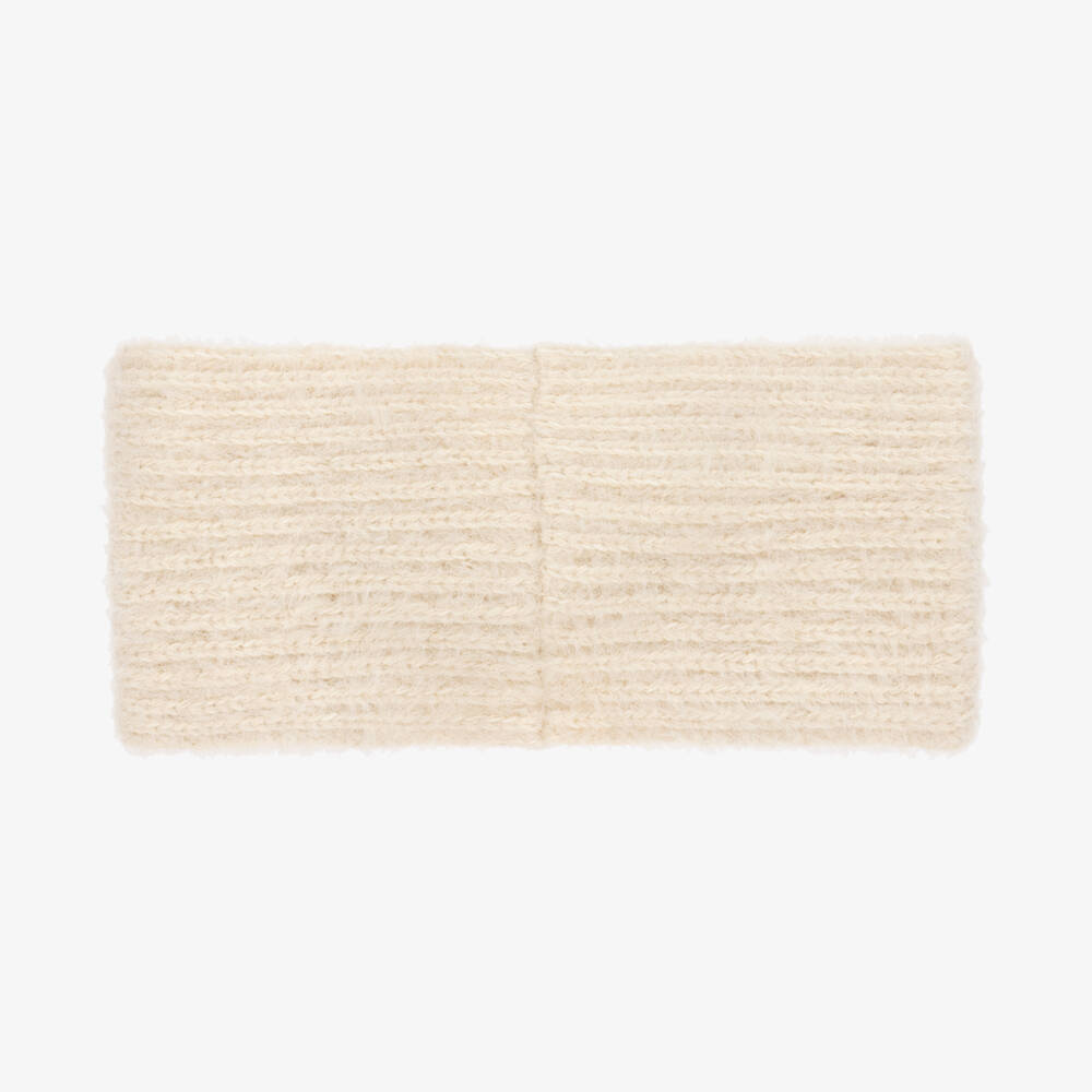Jamiks-Girls Ivory Fluffy Bear Headband | Childrensalon Outlet