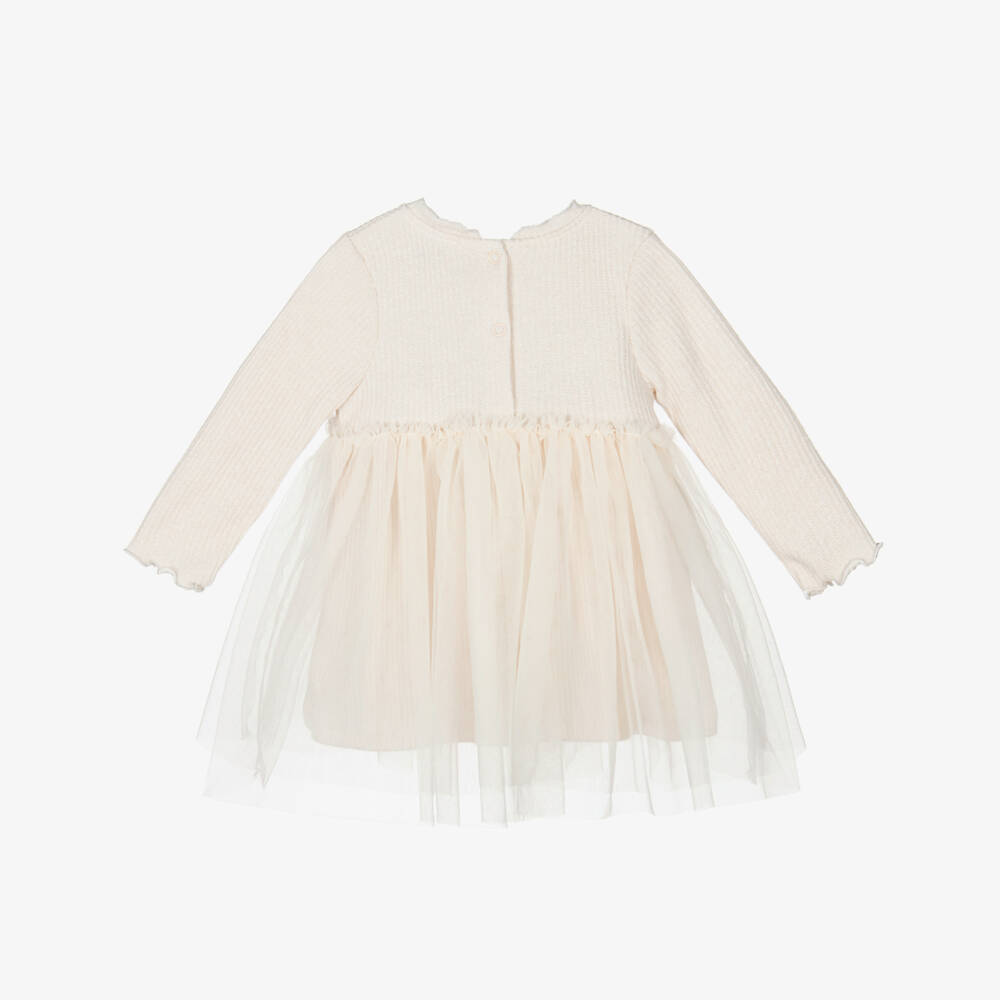 Jamiks-Кремовое блестящее вязаное платье для девочек | Childrensalon Outlet