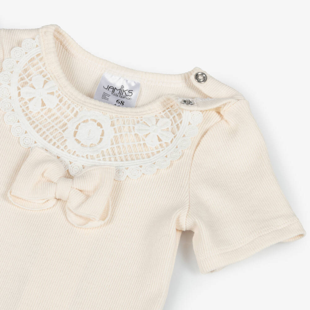 Jamiks-Кремовый комплект леггинсов из джерси для девочек | Childrensalon Outlet