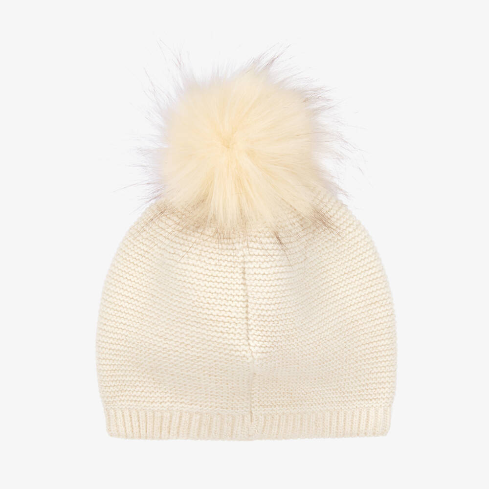 Jamiks-Girls Ivory Knit Hat and Snood | Childrensalon Outlet