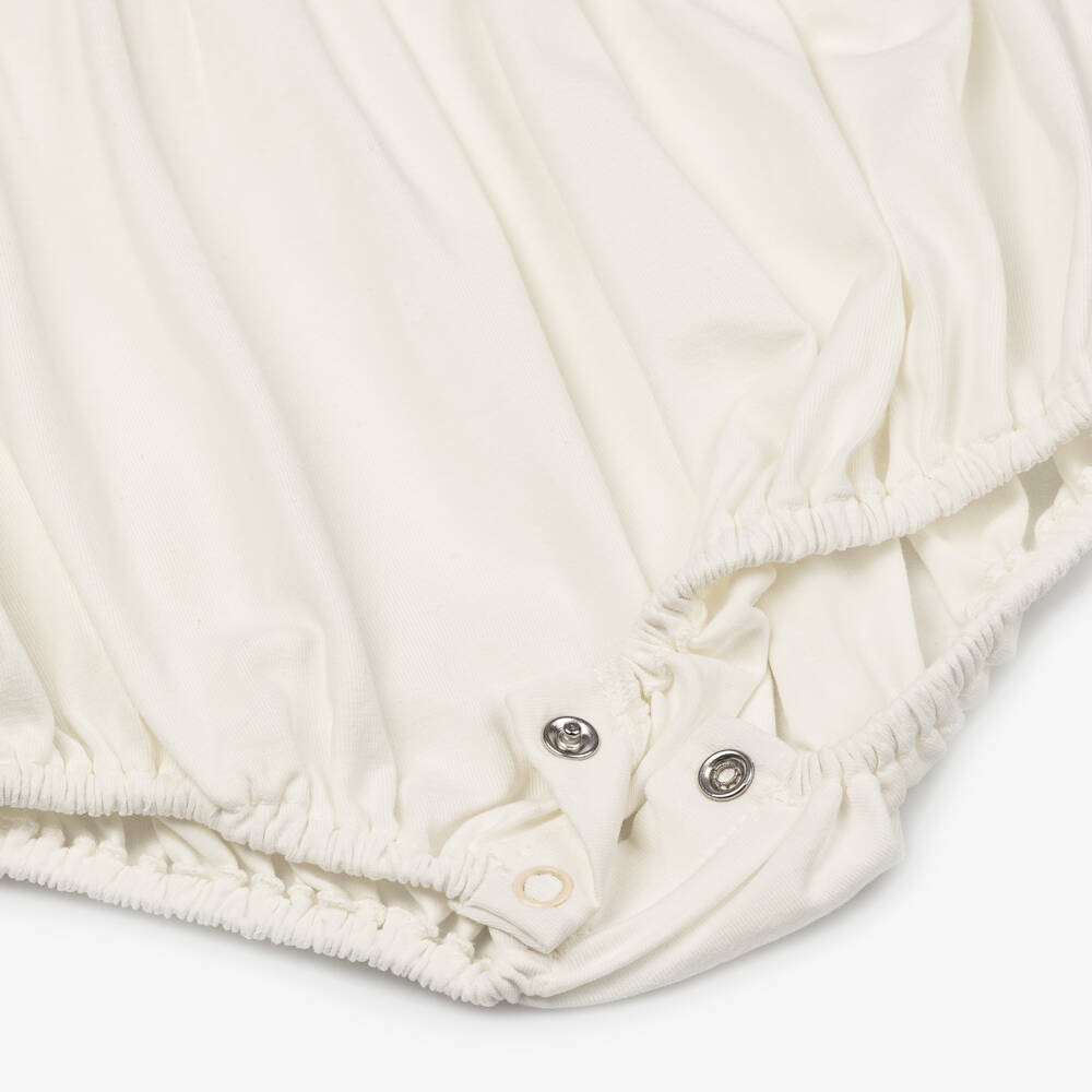 Jamiks-Girls Ivory Lace Cotton Onesie | Childrensalon Outlet