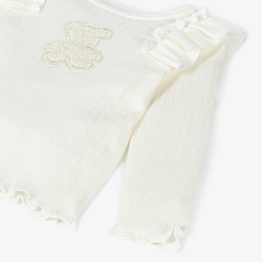 Jamiks-Girls Ivory Ruffle Leggings Ensemble | Childrensalon Outlet