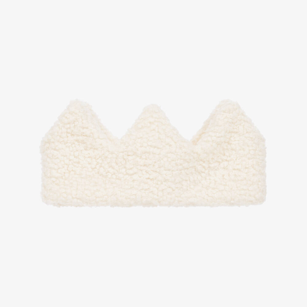 Jamiks-Girls Ivory Sherpa Crown Hairband | Childrensalon Outlet
