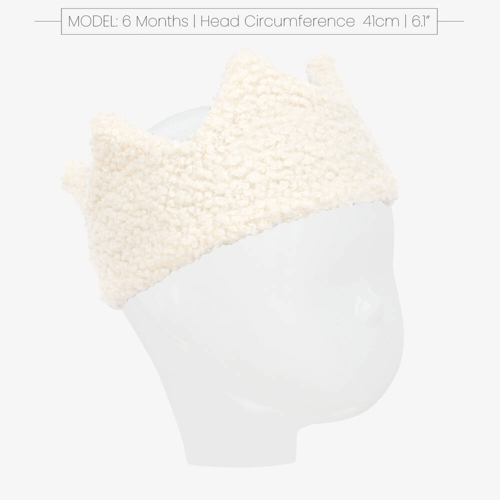 Jamiks-Girls Ivory Sherpa Crown Hairband | Childrensalon Outlet