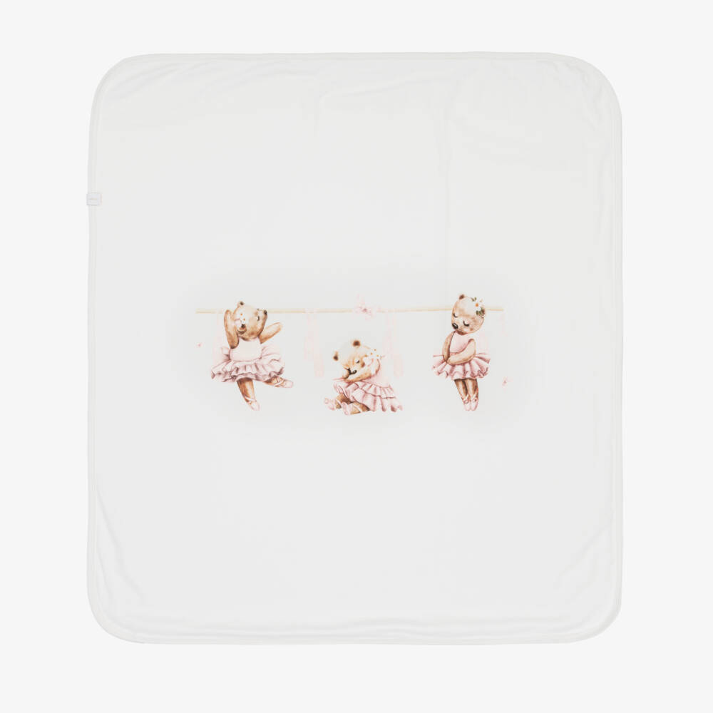 Jamiks-Girls Ivory Velour Ballerina Bear Babysuit Set | Childrensalon Outlet