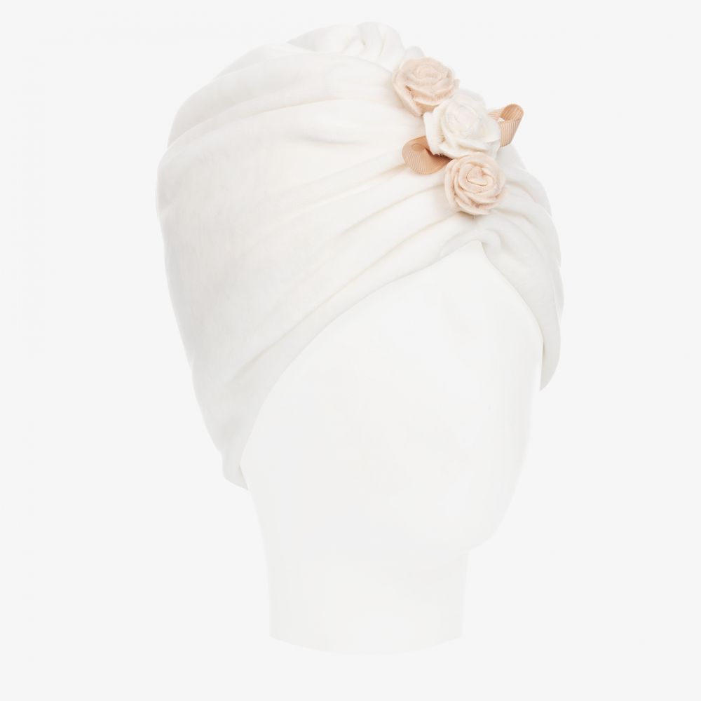 Jamiks - Elfenbeinfarbener Velours-Turban (M) | Childrensalon