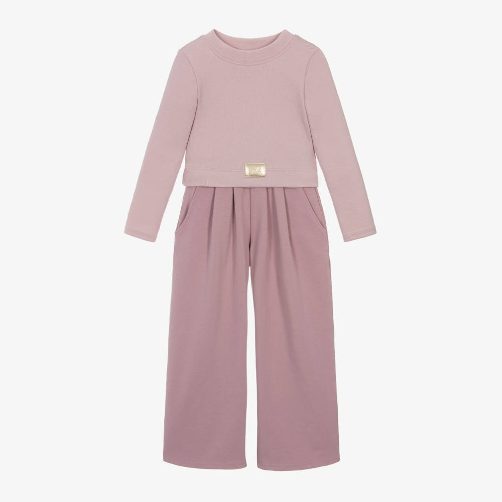 Jamiks-Girls Lilac Jersey Trouser Ensemble | Childrensalon Outlet