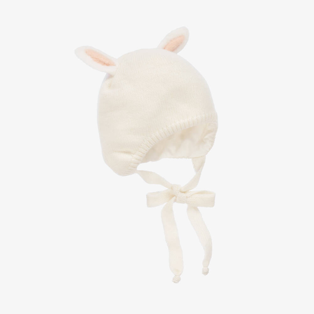 Jamiks-Girls Luxurious Ivory Bunny Hat | Childrensalon Outlet