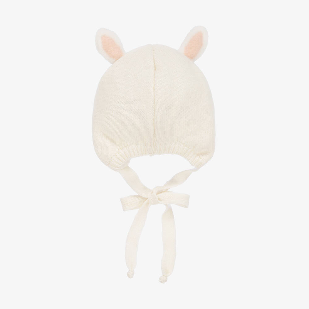 Jamiks-Girls Luxurious Ivory Bunny Hat | Childrensalon Outlet