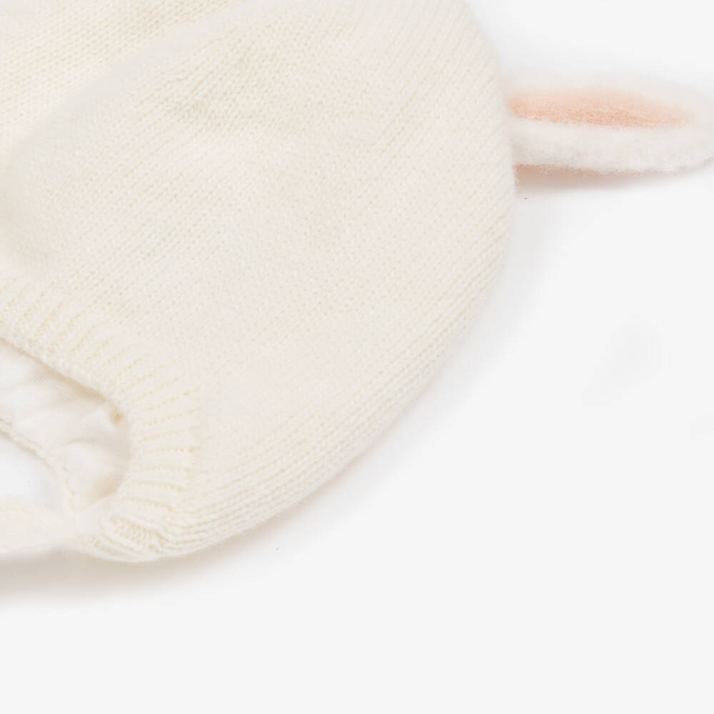 Jamiks-Girls Luxurious Ivory Bunny Hat | Childrensalon Outlet