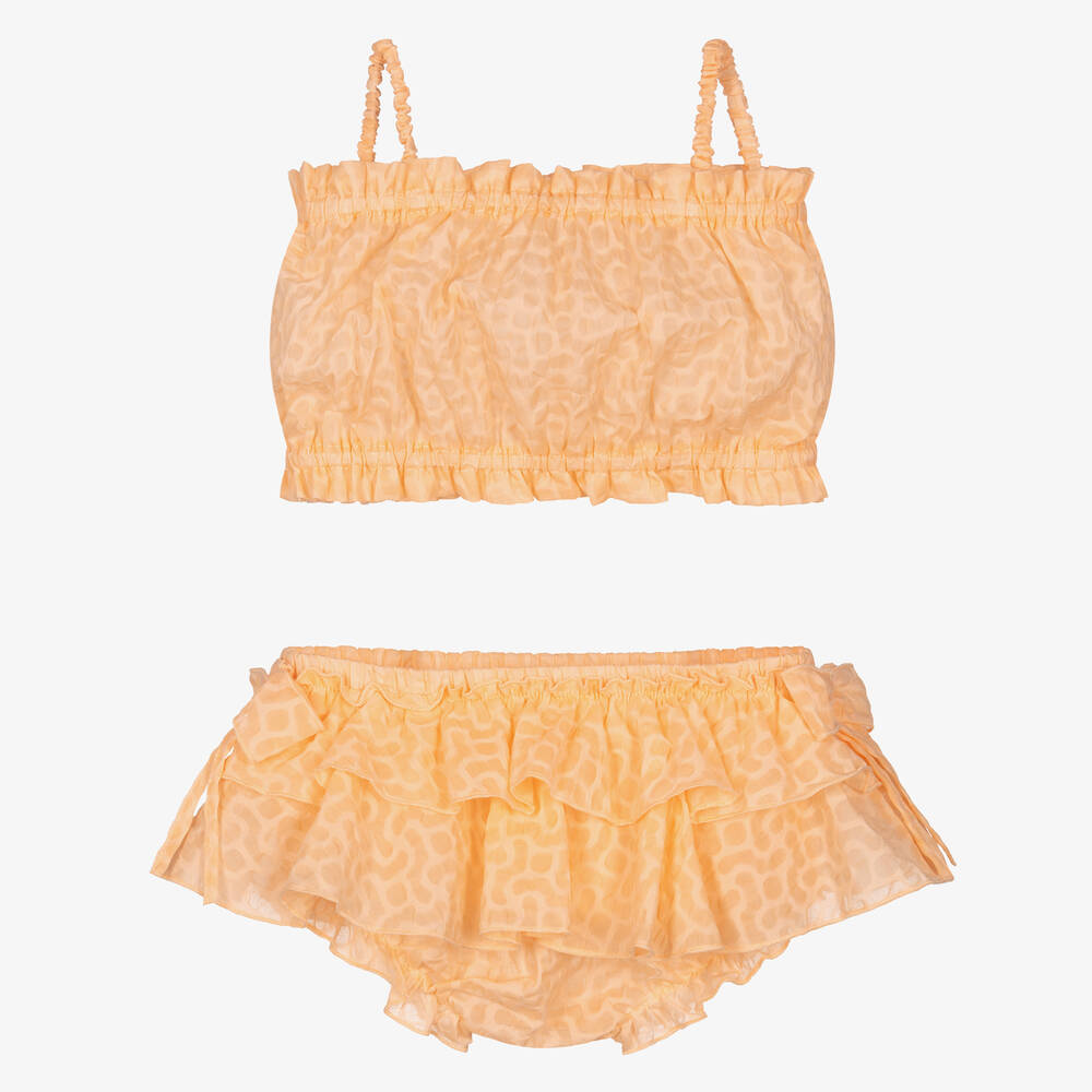 Jamiks-Girls Orange Cotton Beach Set | Childrensalon Outlet