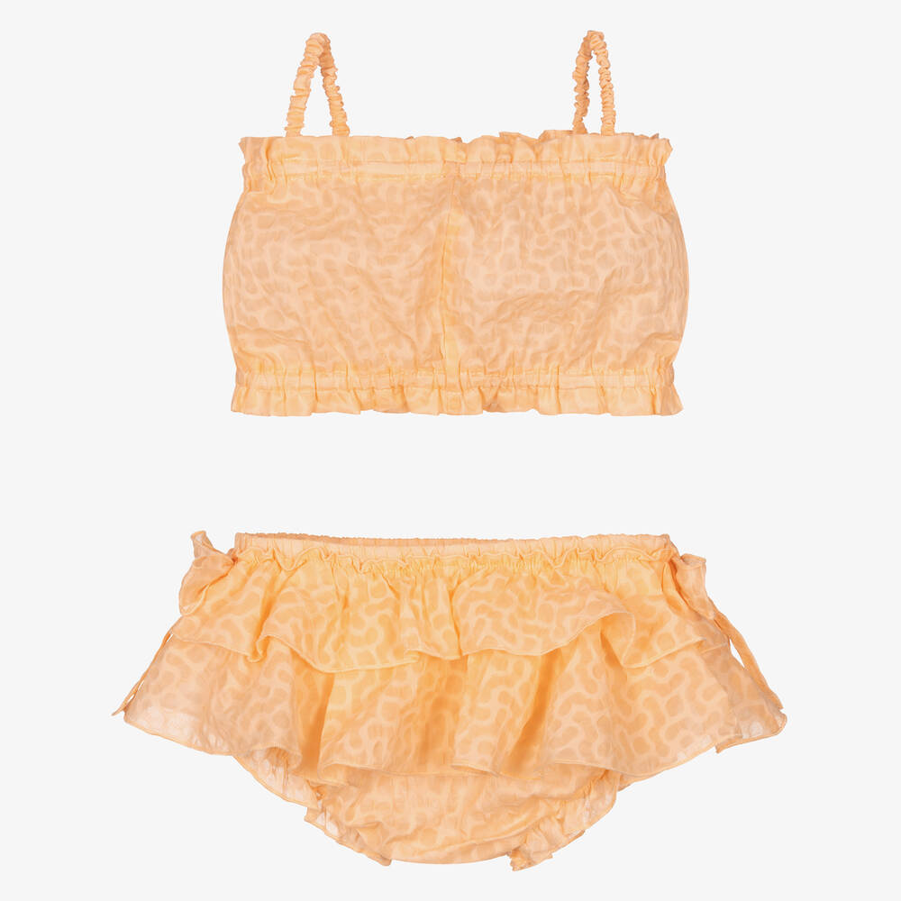 Jamiks-Girls Orange Cotton Beach Set | Childrensalon Outlet